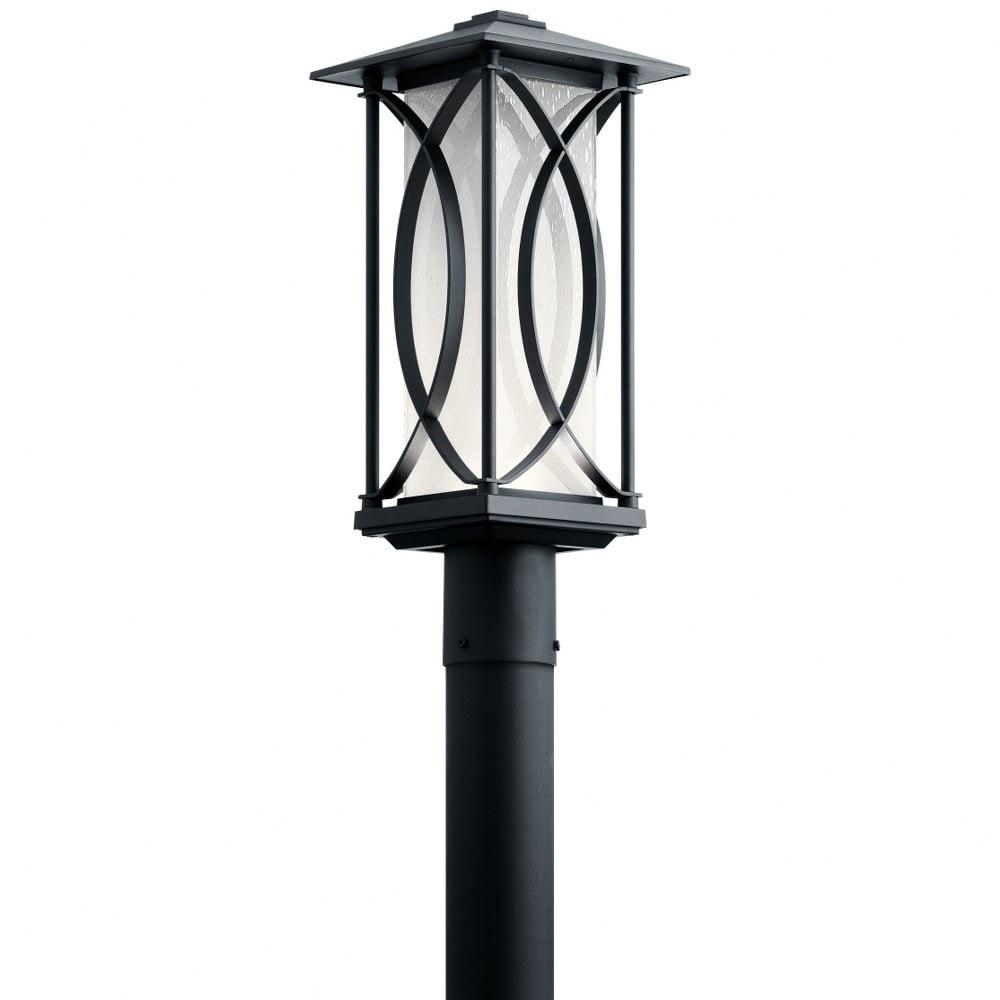 Ashbern 19" Black Aluminum LED Outdoor Post Lantern