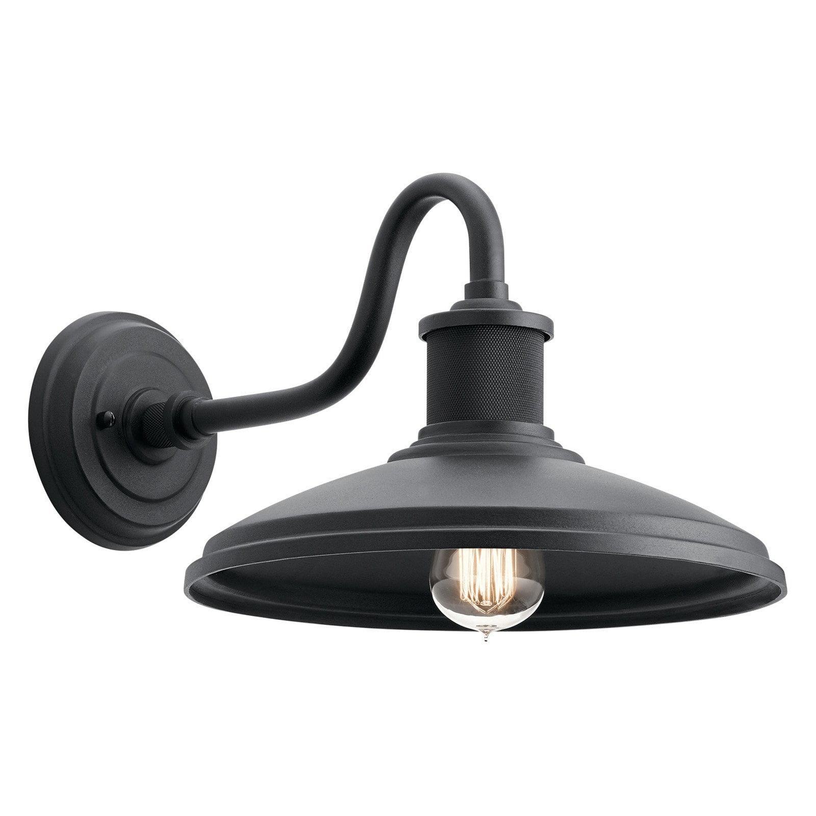 Allenbury 14" Textured Black Outdoor Wall Light with Modern Appeal