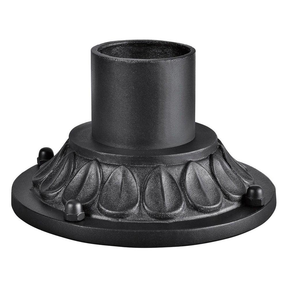 Textured Black Aluminum Outdoor Pier Mount Base