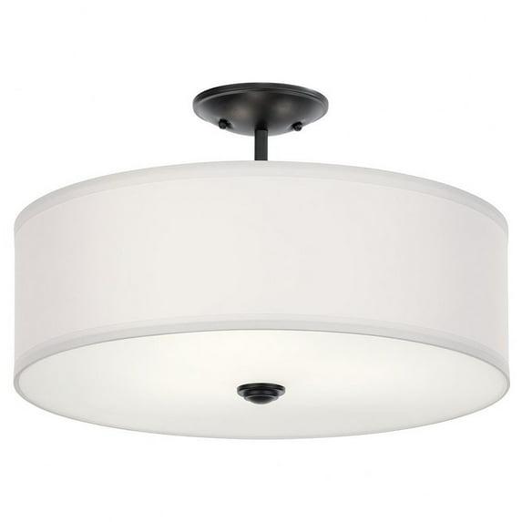 Kichler Lighting Shailene 3 - Light Semi-Flush Mount in  Black