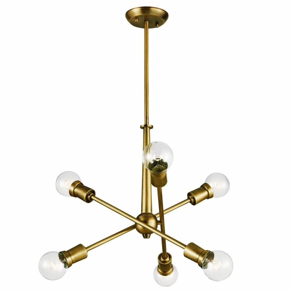 Kichler Lighting Armstrong 6 - Light Chandelier in  Natural Brass