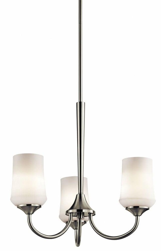 Kichler Lighting Aubrey 3 - Light Chandelier in  Brushed Nickel