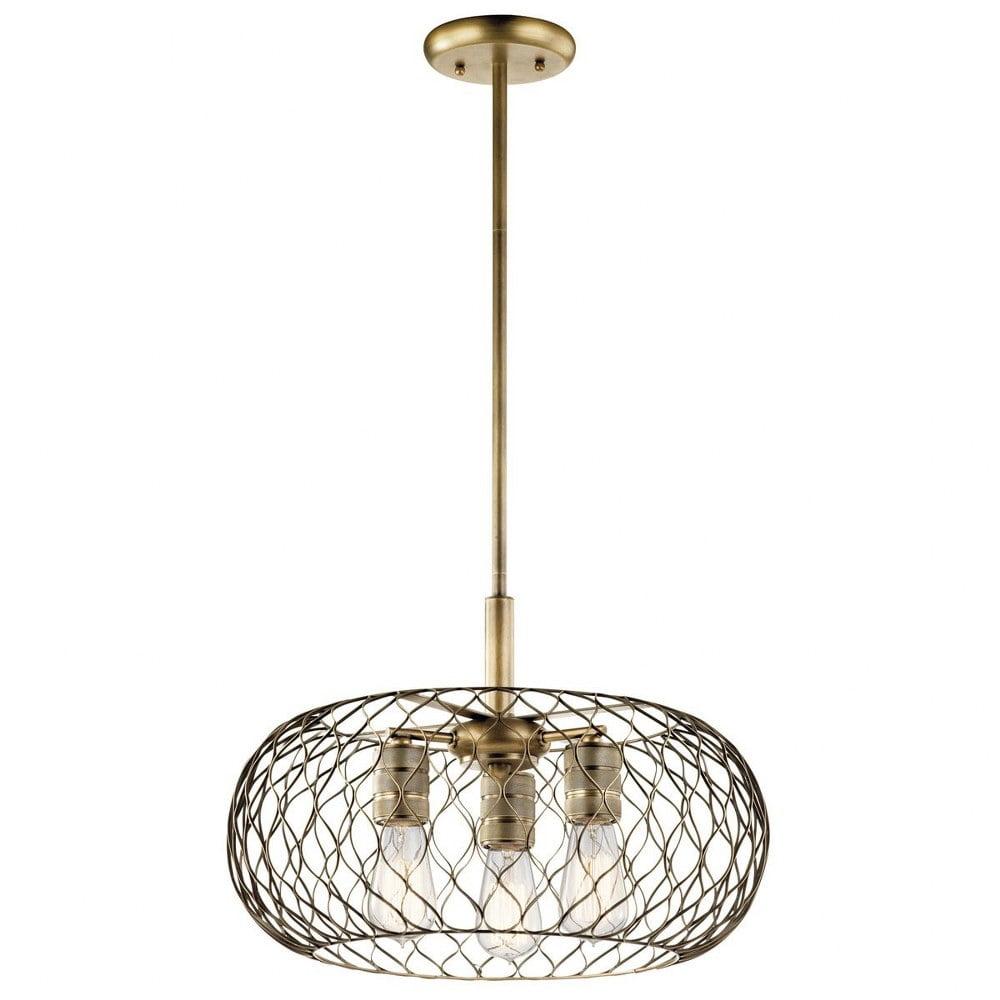 Kichler Lighting Devin 3 - Light Pendant in  Natural Brass