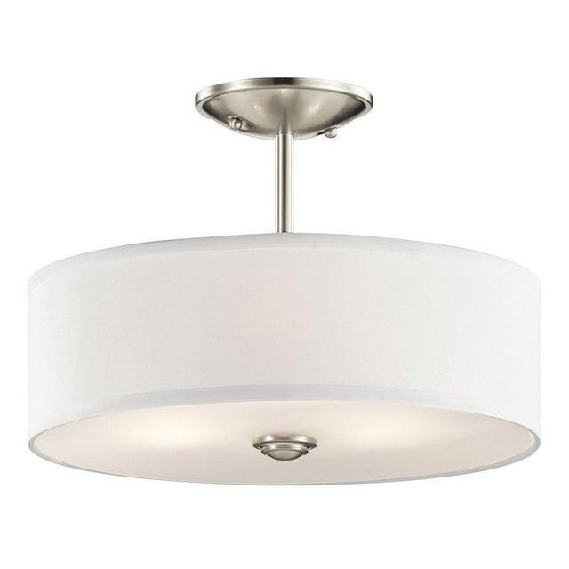 Kichler Lighting Shailene 3 - Light Semi-Flush Mount in  Brushed Nickel