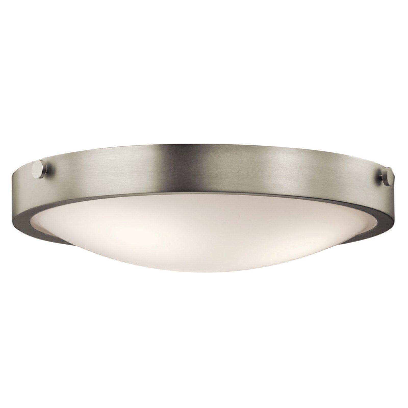 Lytham Brushed Nickel 17.5" Transitional Dome Ceiling Light