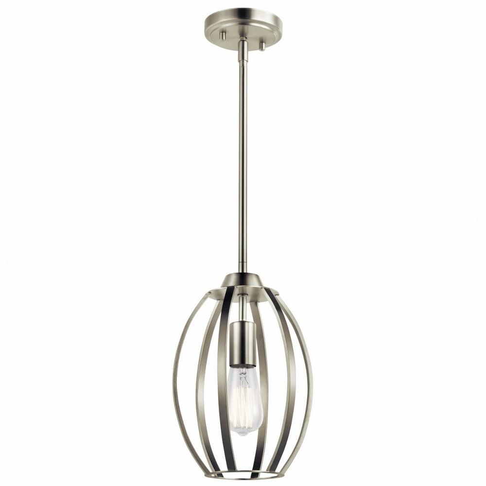 Tao 1 Light Pendant Brushed Nickel