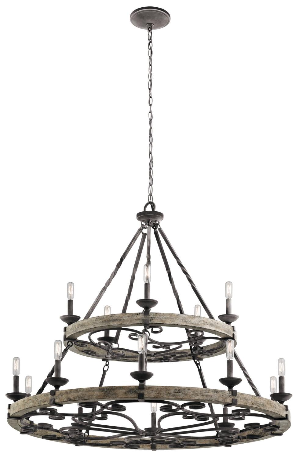 Taulbee 15 - Light Wood Chandelier