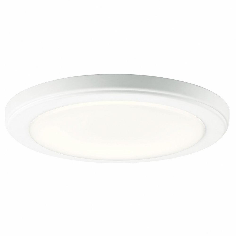 White Glass 10" LED Flush Mount Ceiling Light