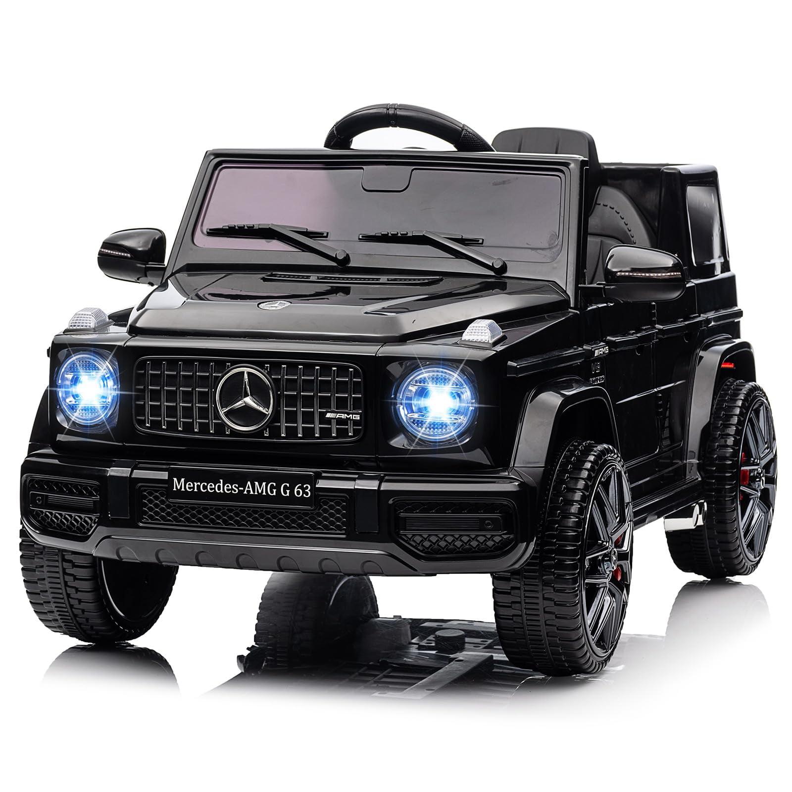 Black 12V Mercedes-Benz G63 Kids Ride-On Truck with Remote Control