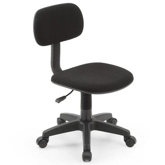 Kids Armless, Adjustable, Swiveling Desk Chair - Black