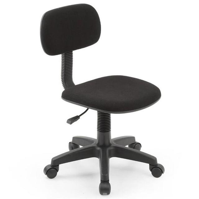 Kids Armless, Adjustable, Swiveling Desk Chair - Black