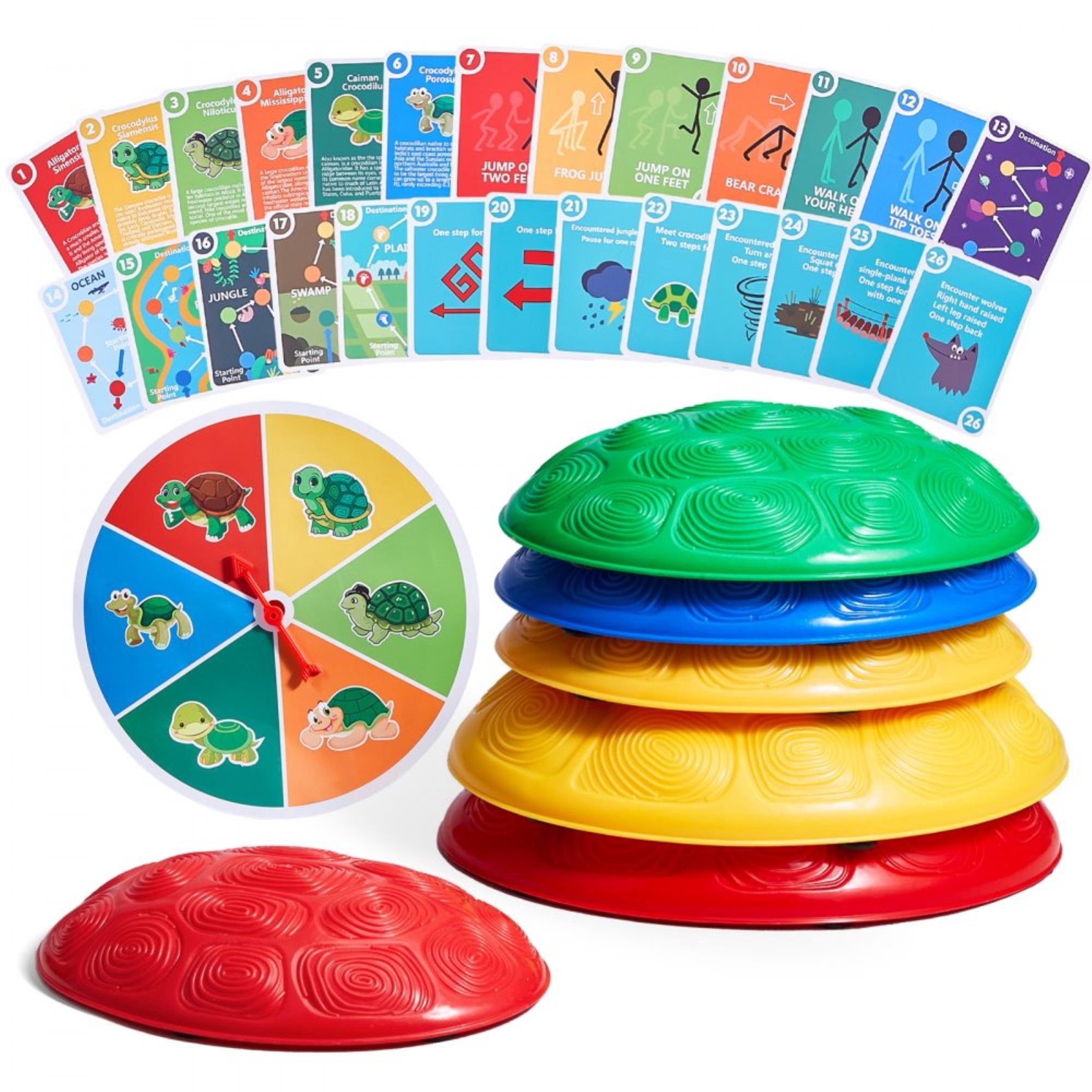 VEVOR Turtle Balance Stepping Stones, 6 PCS, Up to 220 lbs Kids Turtle Jumping Stones Steps Stones, Toys for Children Aged 3 4 5 6 7 8+