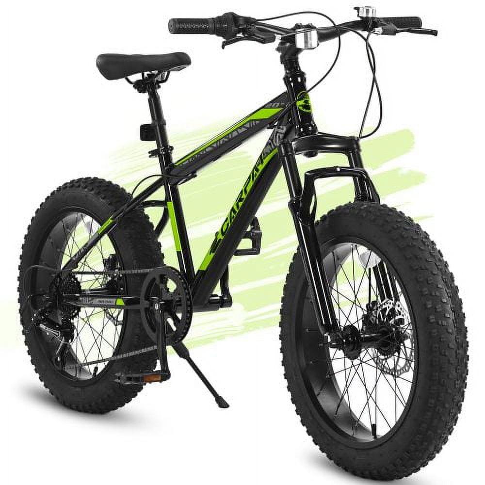 Mountain Bike 20 inch Wheels Fat Tire Bike,4" Wide Fat Tire Snow Mountain Bike ,7 Speed Teenager Children Kids' Bicycles