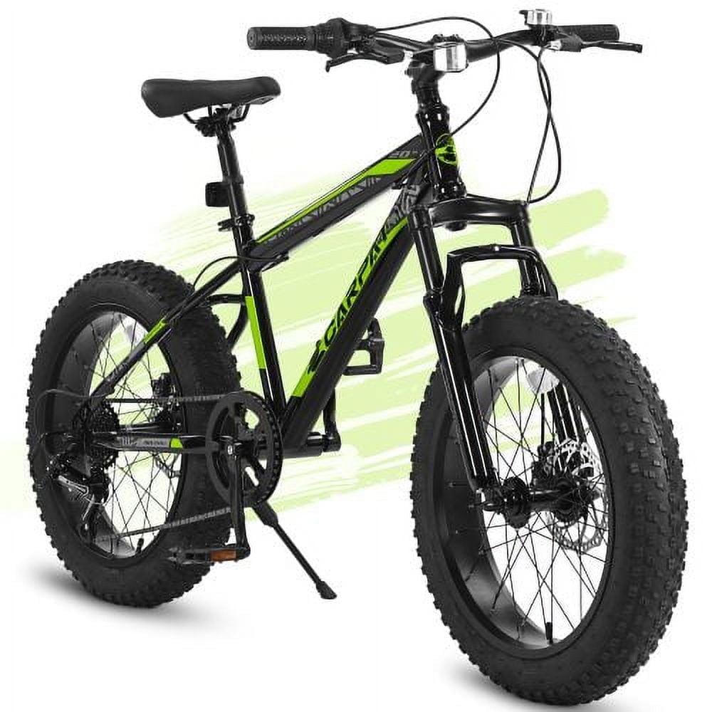 Mountain Bike 20 inch Wheels Fat Tire Bike,4" Wide Fat Tire Snow Mountain Bike ,7 Speed Teenager Children Kids' Bicycles