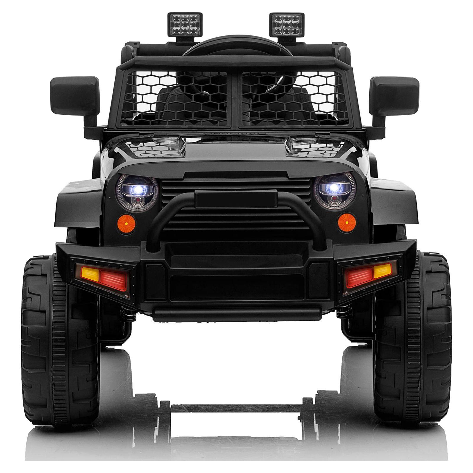 Best Choice Products 12V Kids Ride On Truck Car w/ Parent Remote Control, Spring Suspension, LED Lights - Black