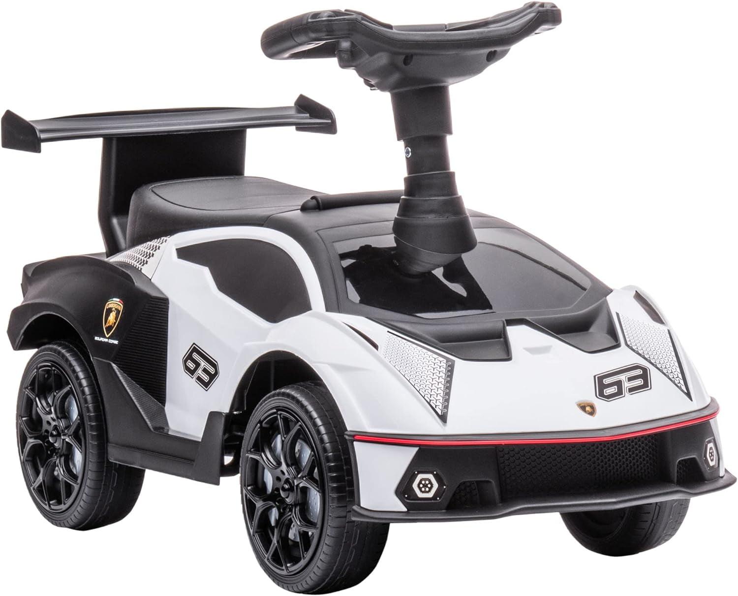 White 12V Kids Ride-On Car with Remote Control