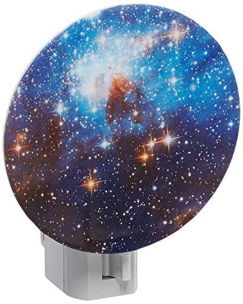 Galaxy Print Blue and White Night Light for Kids