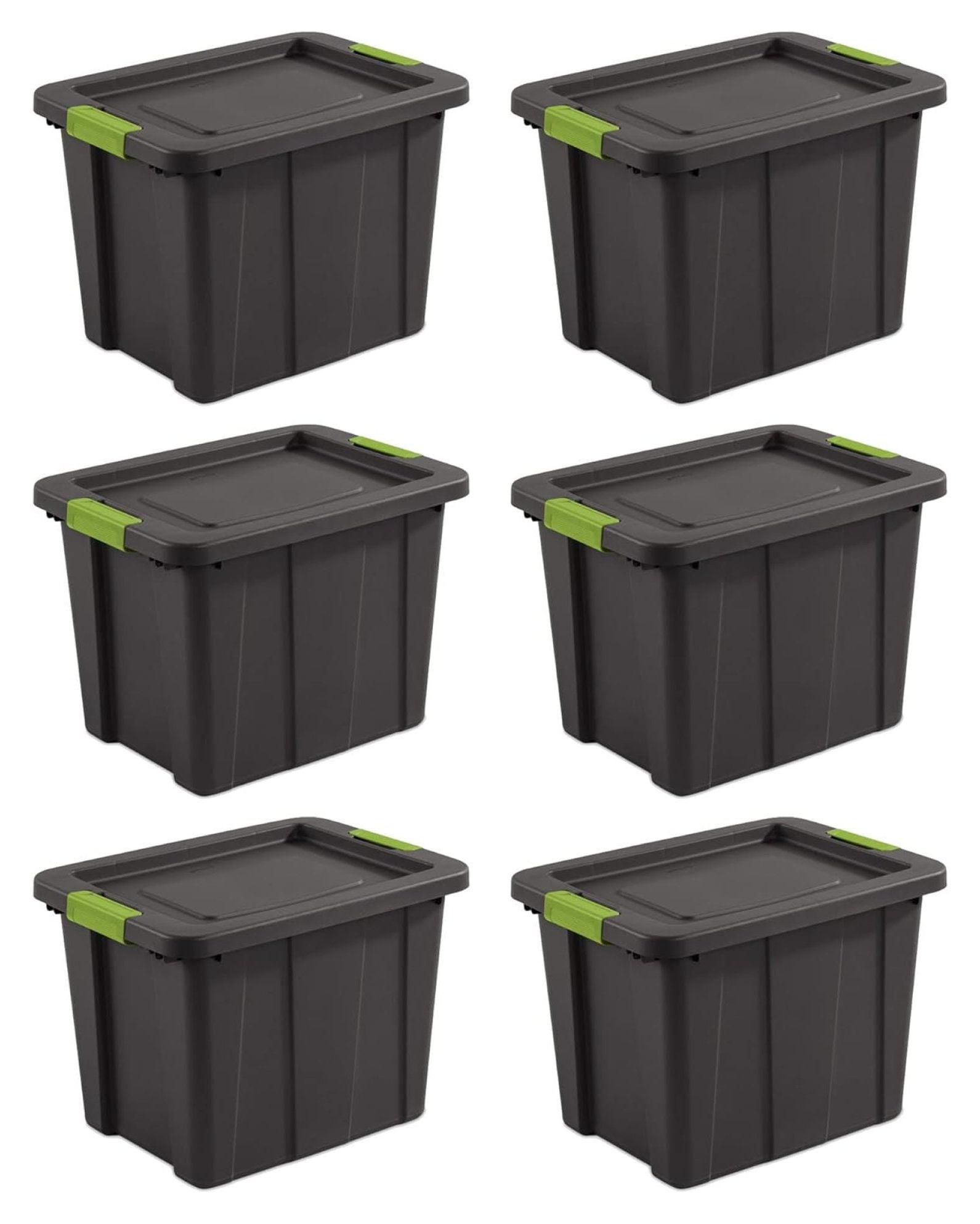 Sterilite Tuff1 Latching 30 Gal Plastic Storage Tote Container and Lid