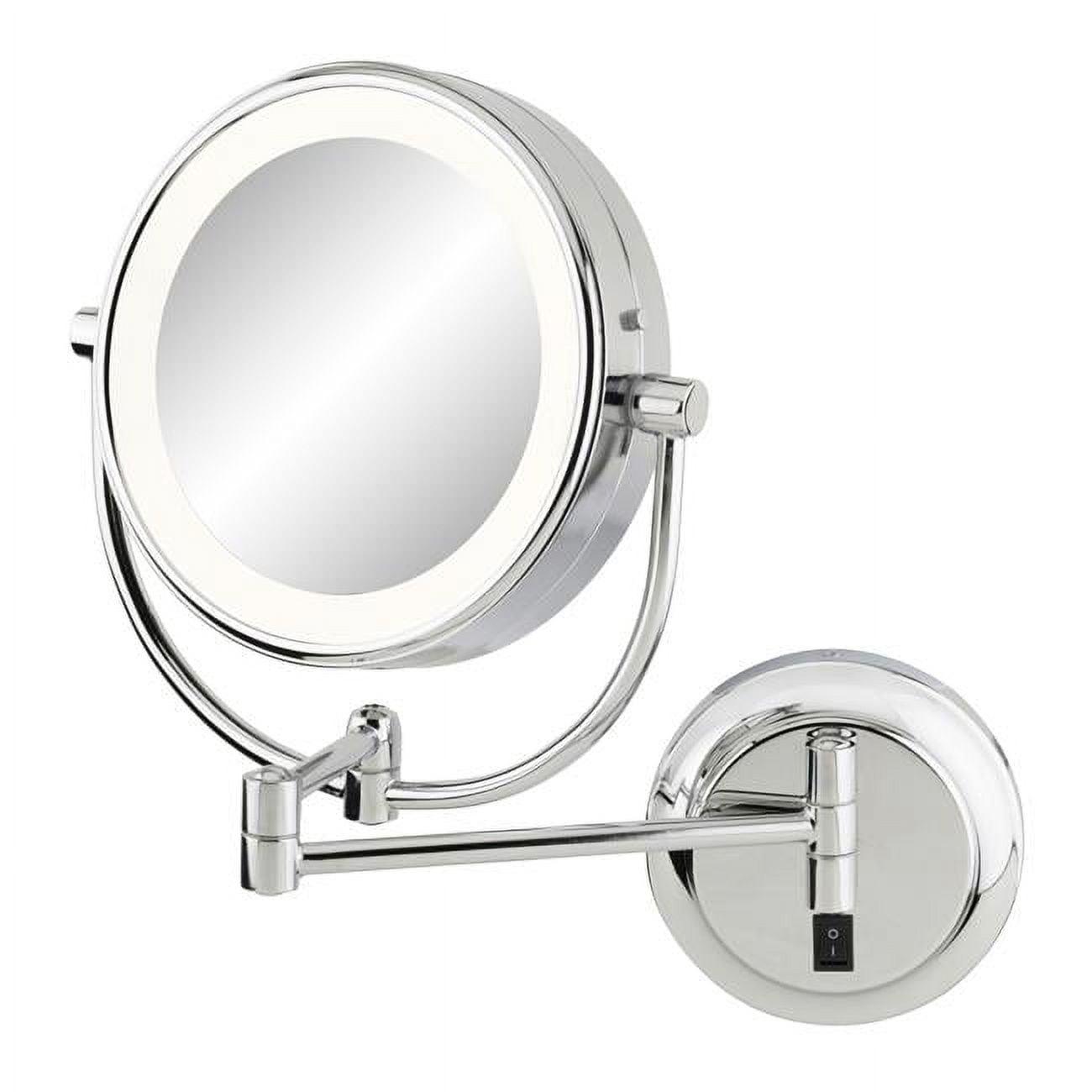 Neo Modern Chrome LED Wall Mounted Magnifying Mirror