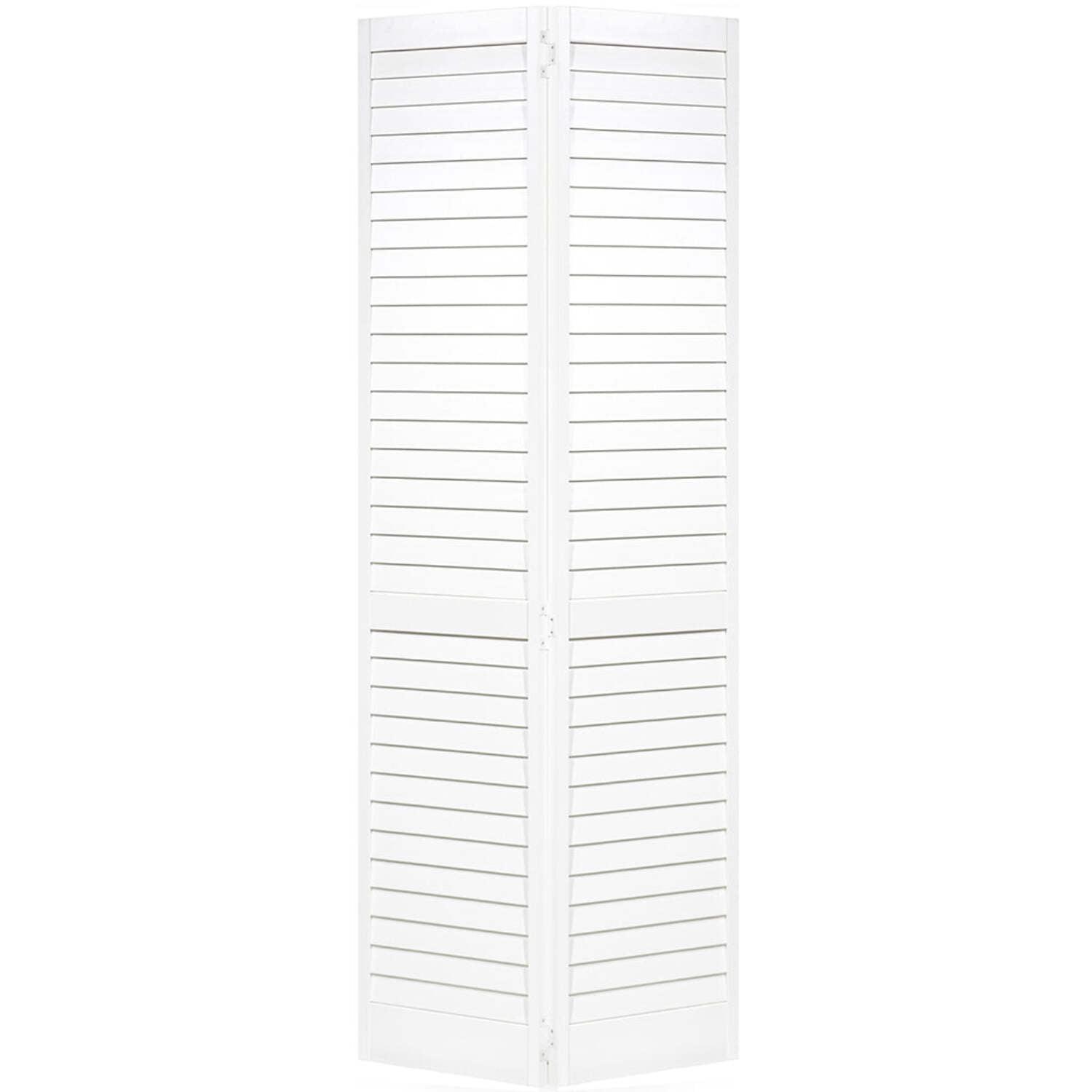 Kimberly Bay Louvered Wood Painted Plantation Bi-Fold Door