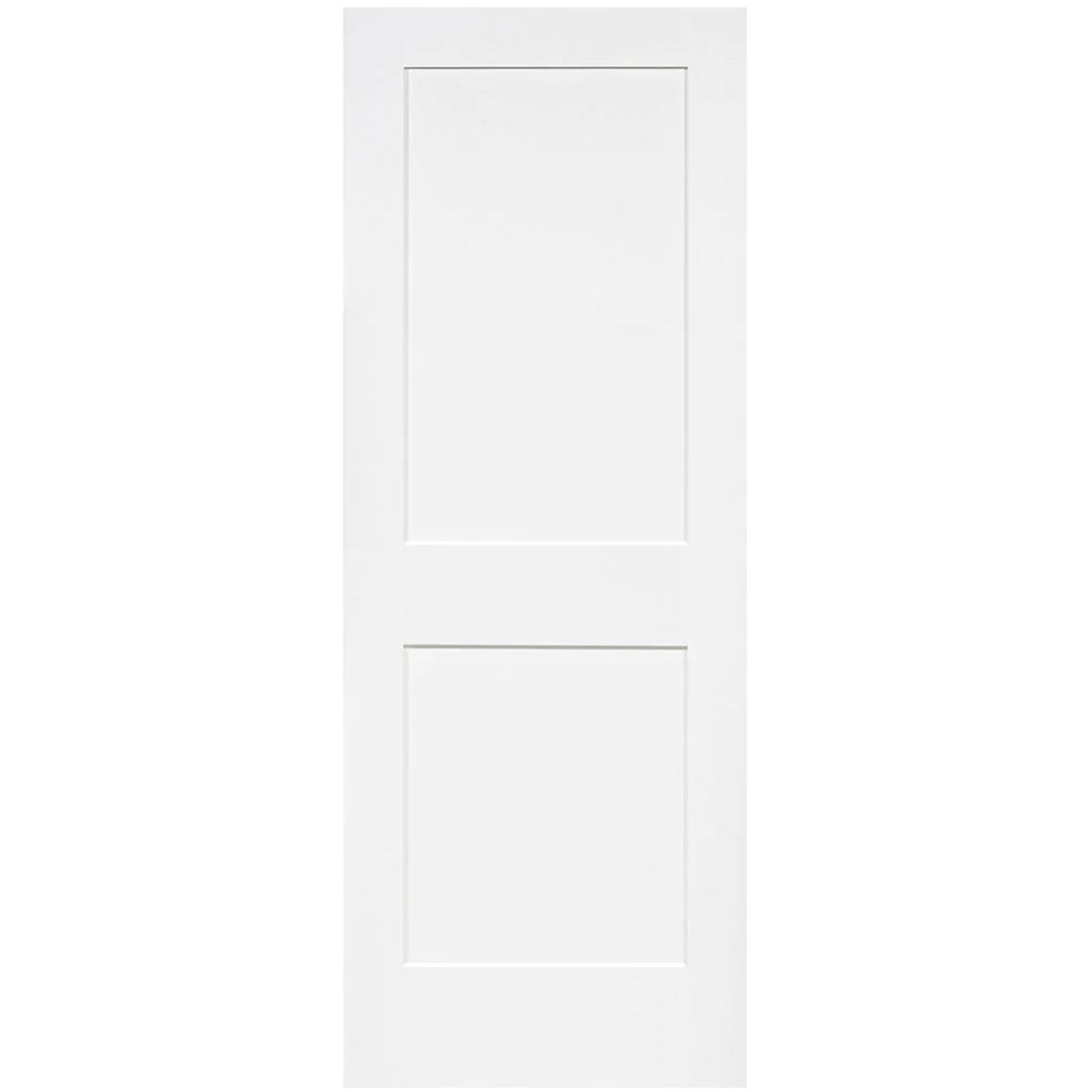 White Solid Wood Shaker 24" x 80" Paneled Door