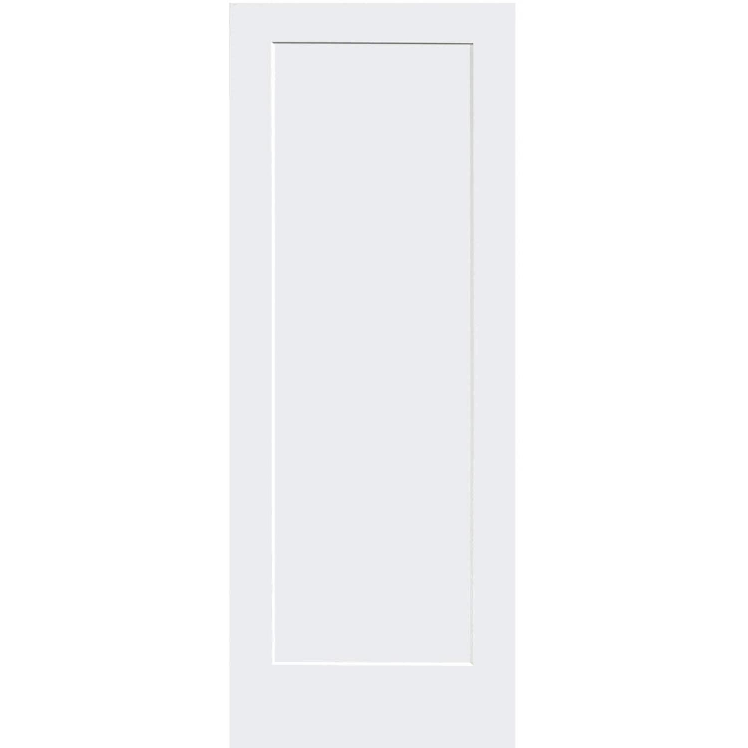 Primed White Solid Wood Shaker Panel Door 32" x 80"