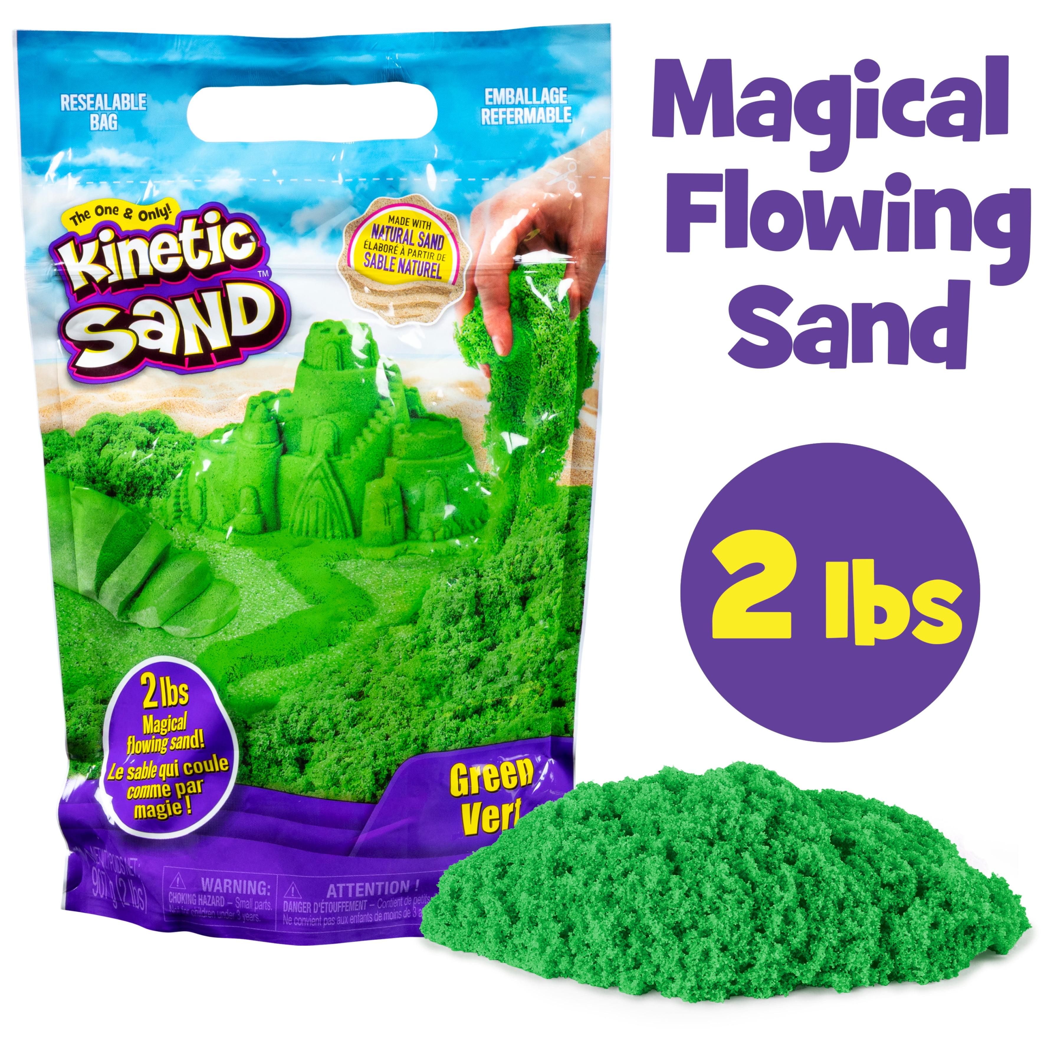 Green 2 lb Moldable Sensory Play Sand for Kids