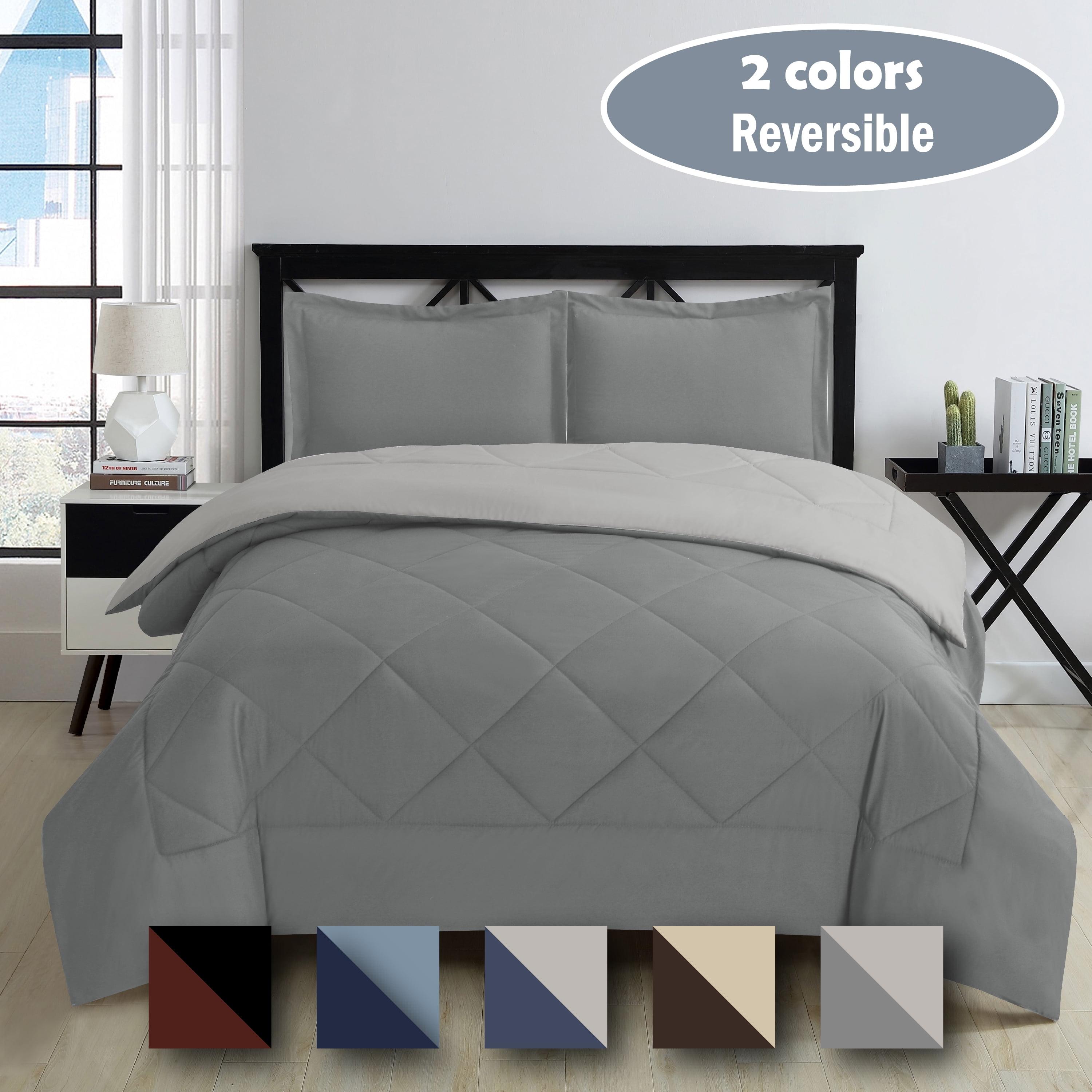 Swift Home 1800 Series Reversible Down-Alternative Comforter Set