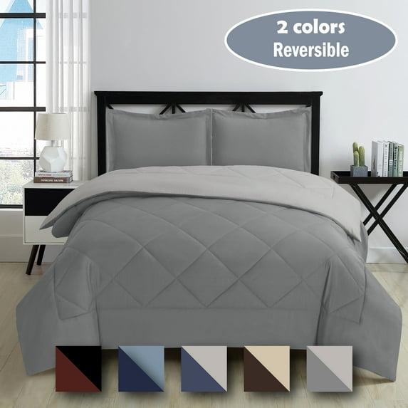 Swift Home 1800 Series Reversible Down-Alternative Comforter Set