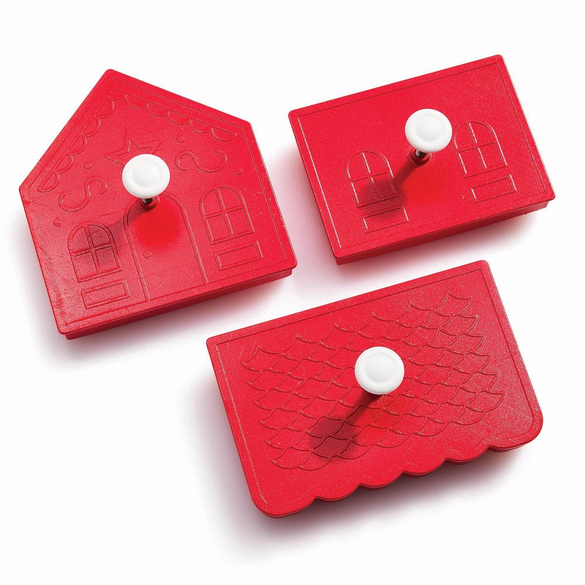 King Arthur Baking Company 3-D Gingerbread Cutters and Embossing Set, BPA Free, PFA Free, 3-Piece Set