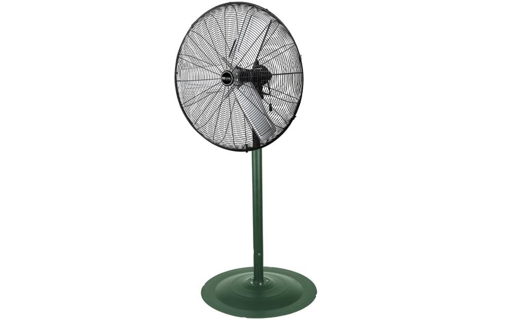 King Electric Outdoor 27.5 in 2 Speeds Pedestal Fan Rated Oscillating Air Circulator, PFO-24, Green/Black