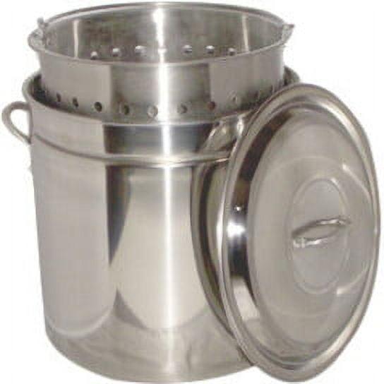 24-Quart Stainless Steel Boiling Pot with Basket Insert