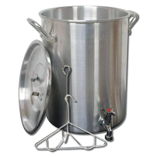 King Kooker King Kooker 30 Qt. Aluminum Turkey Pot with Drain Spigot, Lid, Lifting Rack, and Lifting Hook