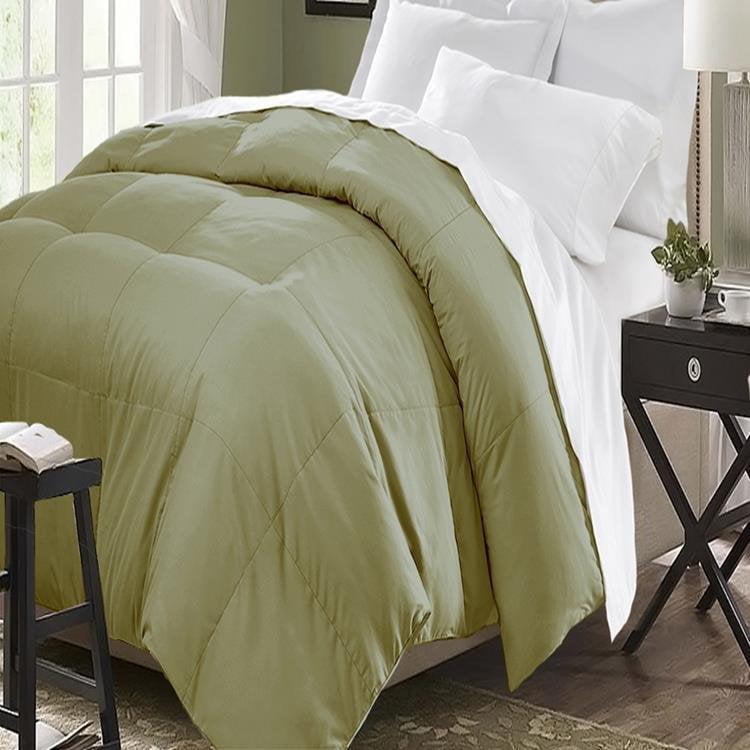 King Sage Microfiber Down Alternative Reversible Comforter