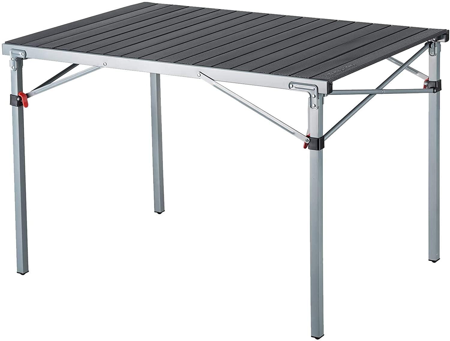 KingCamp Silver Aluminum Folding Camping Table for 4-6 Persons