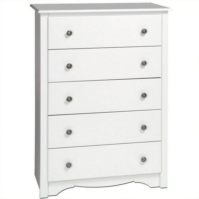 45.12" Monterey Vertical Dresser White - Prepac