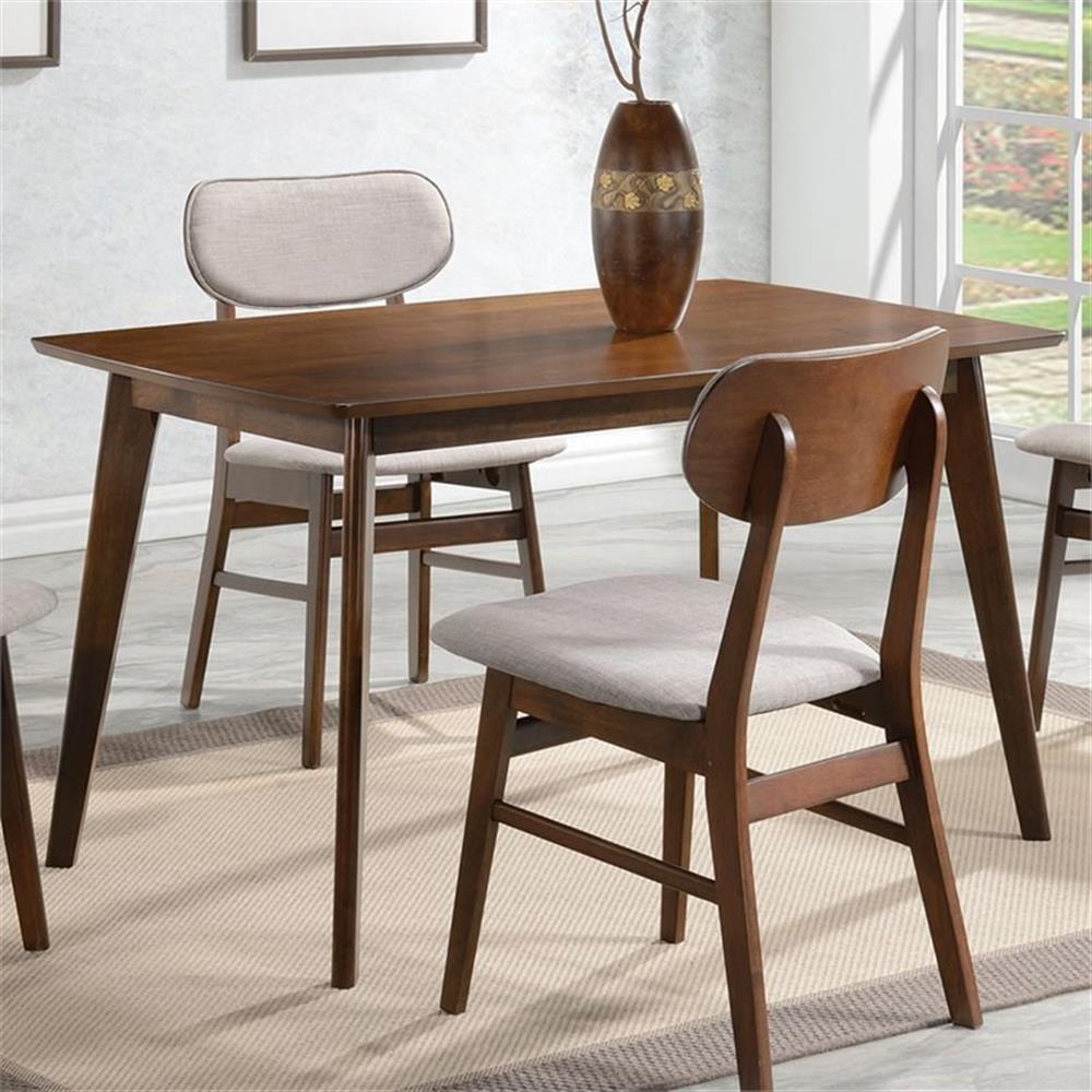 Kingfisher Lane Angled Leg Dining Table in Chestnut