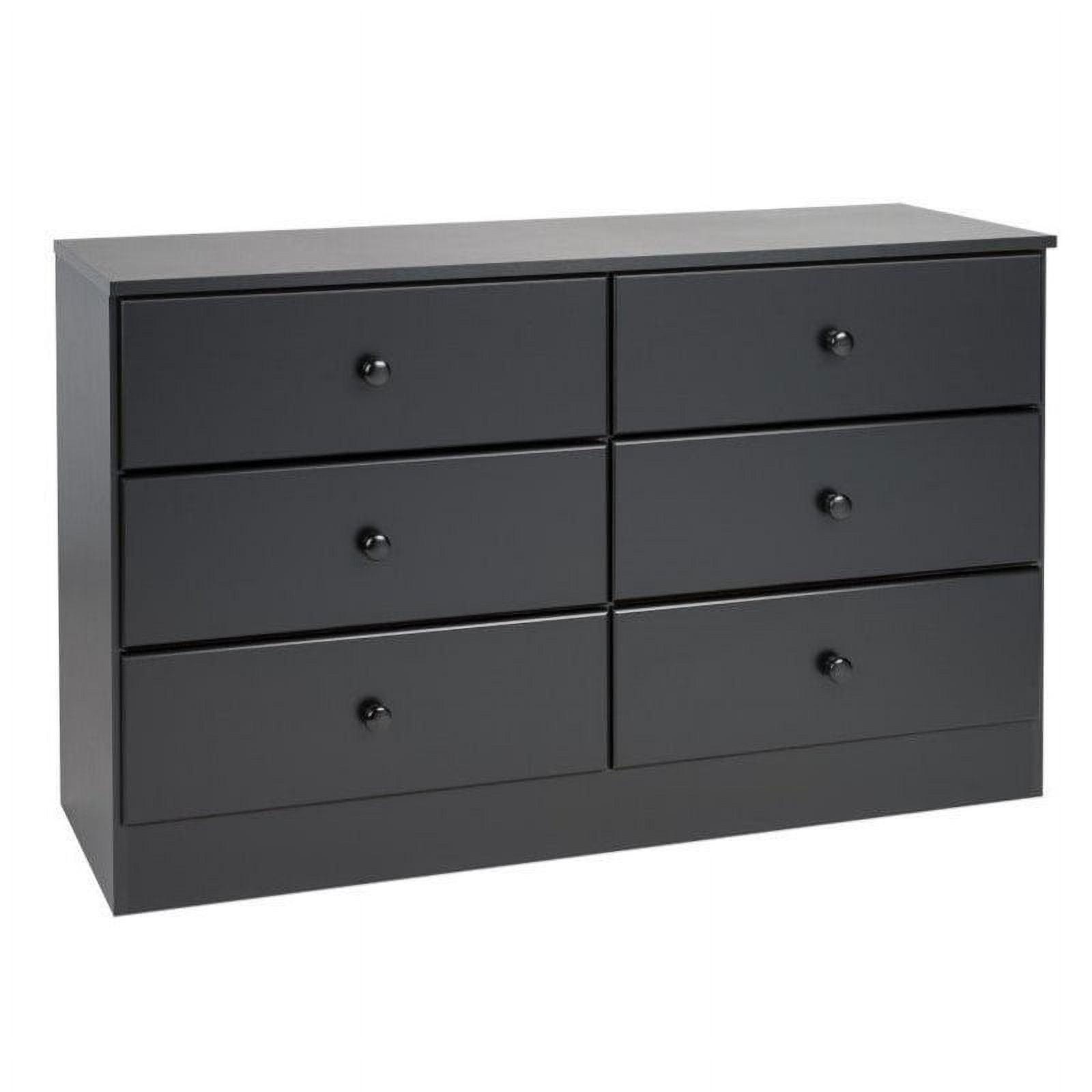 Astrid Double Black Dresser with Extra Deep Drawers