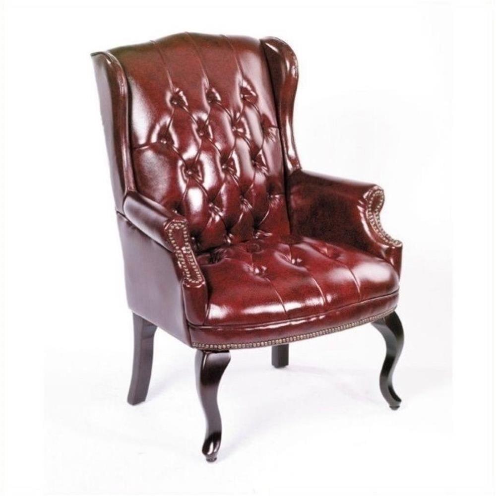 Boss Office Products Burgundy Traditional Style Executive Guest Chair