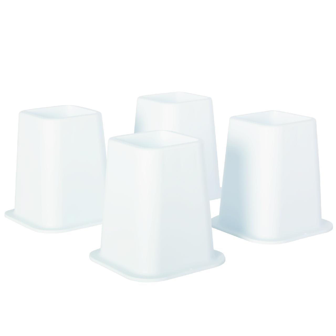 Kings Brand Furniture - 6 Inch Bed Risers - Furniture Riser for Desk, Sofa, Couch & Table, White, Set of 4
