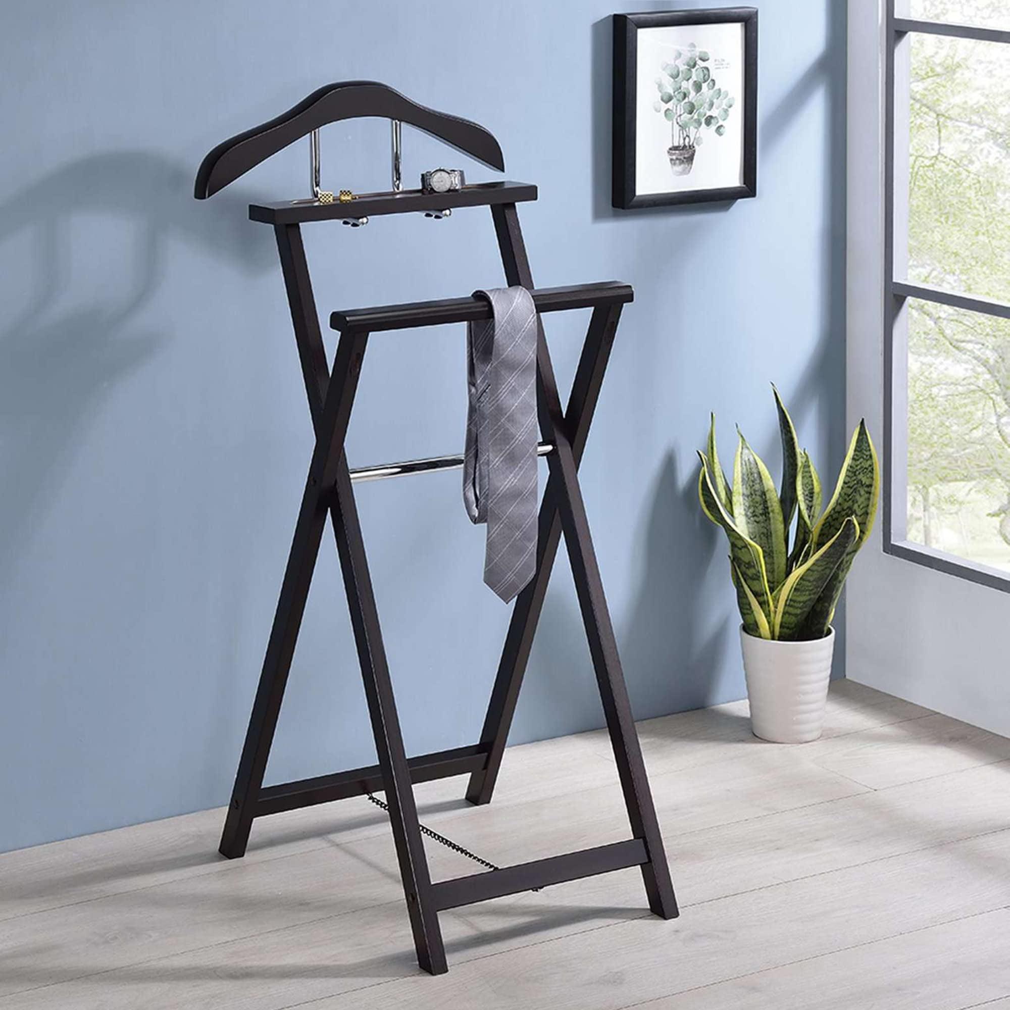 Foldable Wood Valet Stand