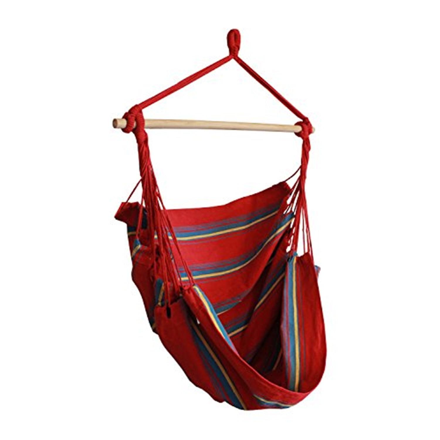 Hammaka Wide Comfort Woven Hammock Chair in Vibrant Red