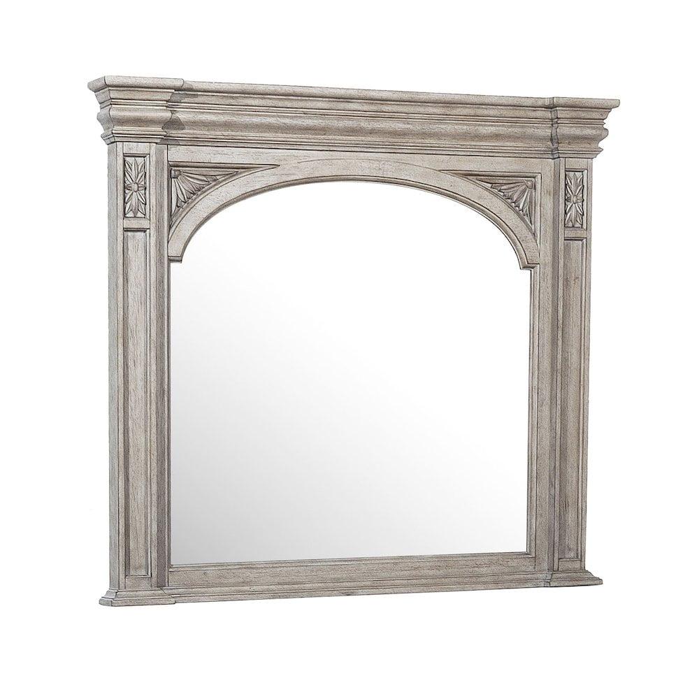 Kingsbury Gray Beveled Wood Dresser Mirror