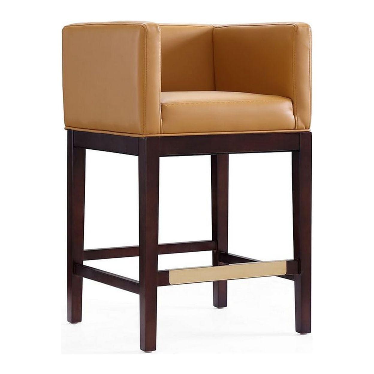 Kingsley Beech Wood Counter Height Barstool - Manhattan Comfort