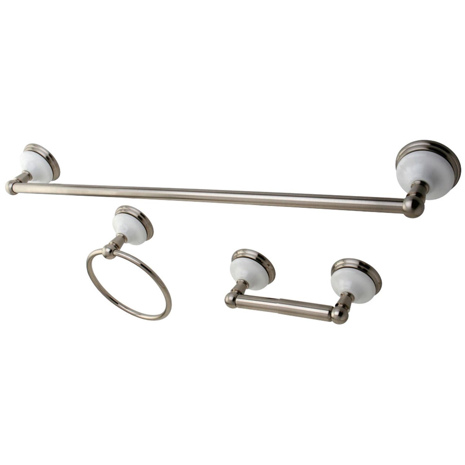 Victorian Brushed Nickel 3-Piece Bathroom Hardware Set