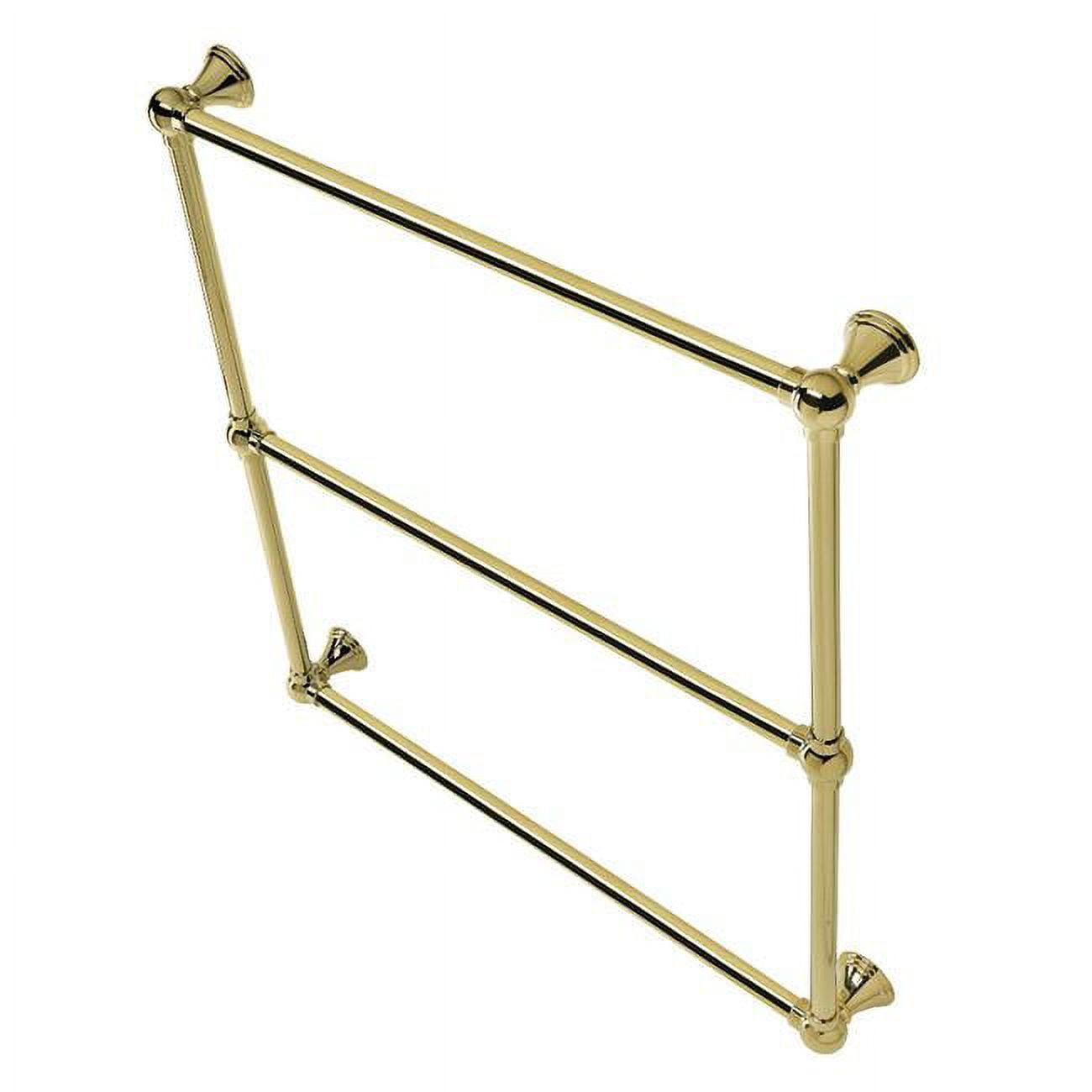 Kingston Brass Maximilien 30-Inch Wall Mount 3-Bar Towel Rack