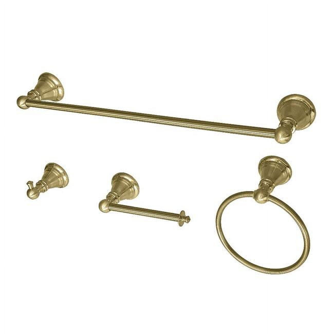 Brushed Brass 18-Inch Traditional Bathroom Hardware Set