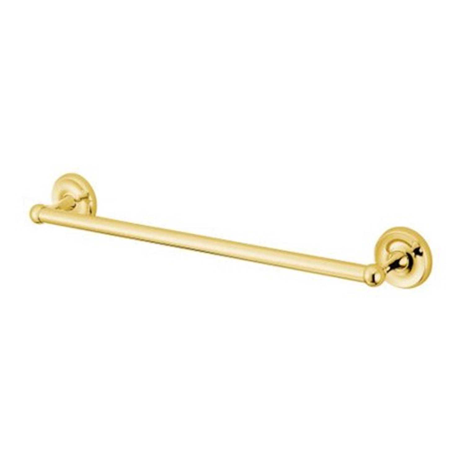 Polished Brass 18-Inch Wall Mounted Towel Bar