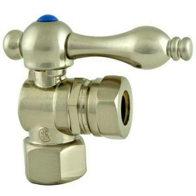 Kingston Brass Vintage 1/2-Inch FIP x 1/2 or 7/16-Inch Slip Joint Quarter-Turn Angle Stop Valve