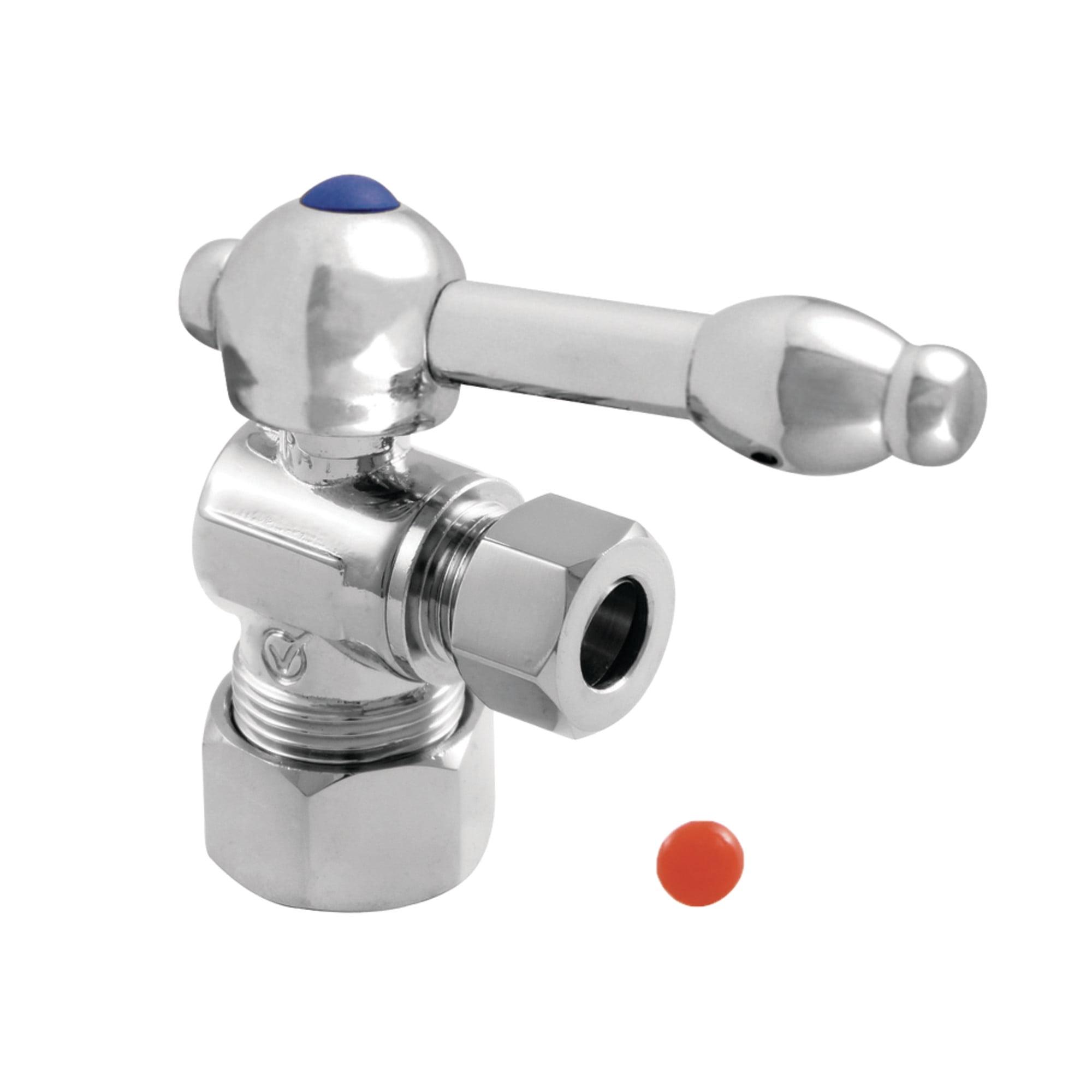 Kingston Brass Vintage 5/8-Inch OD Comp x 3/8-Inch OD Comp Quarter-Turn Angle Stop Valve